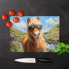 Highland Pony Enjoying The Sun Chopping Board