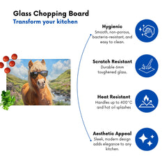 Highland Pony Enjoying The Sun Chopping Board