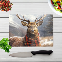 Scottish Red Deer In A Tartan Scarf Chopping Board