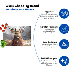 Scottish Red Deer In A Tartan Scarf Chopping Board