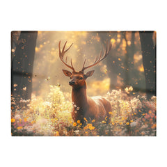 Stag Surrounded By Woodland Flowers Chopping Board