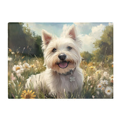 Happy Westie In A Summer Meadow Chopping Board
