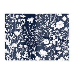 Blue And White Floral Silhouette Chopping Board