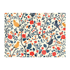 Woodland Birds And Flowers In The Trees Chopping Board