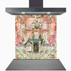 Fortnums In Full Bloom Glass Kitchen Splashback
