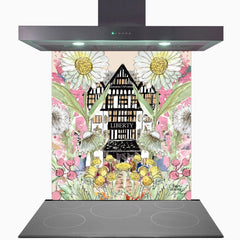 Liberty In Full Bloom Glass Kitchen Splashback