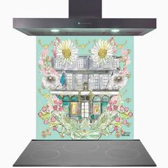Tiffany In Full Bloom Glass Kitchen Splashback