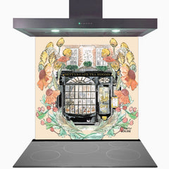 Bettys In Full Bloom Glass Kitchen Splashback
