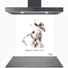 Sing Your Heart Out Glass Kitchen Splashback