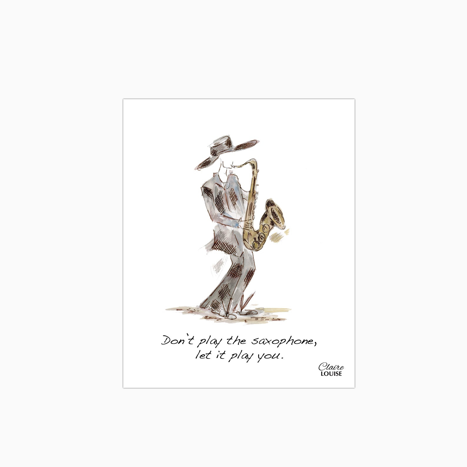 Don't Play The Saxophone Let It Play You Glass Kitchen Splashback