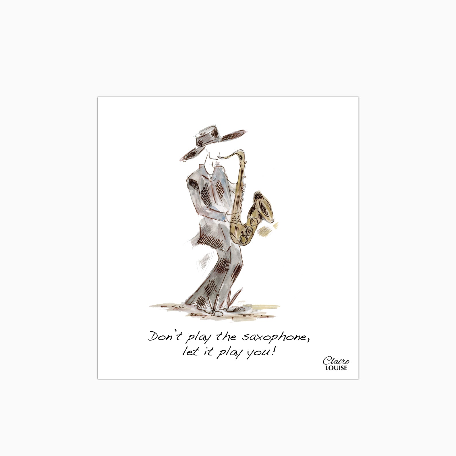 Don't Play The Saxophone Let It Play You Glass Kitchen Splashback