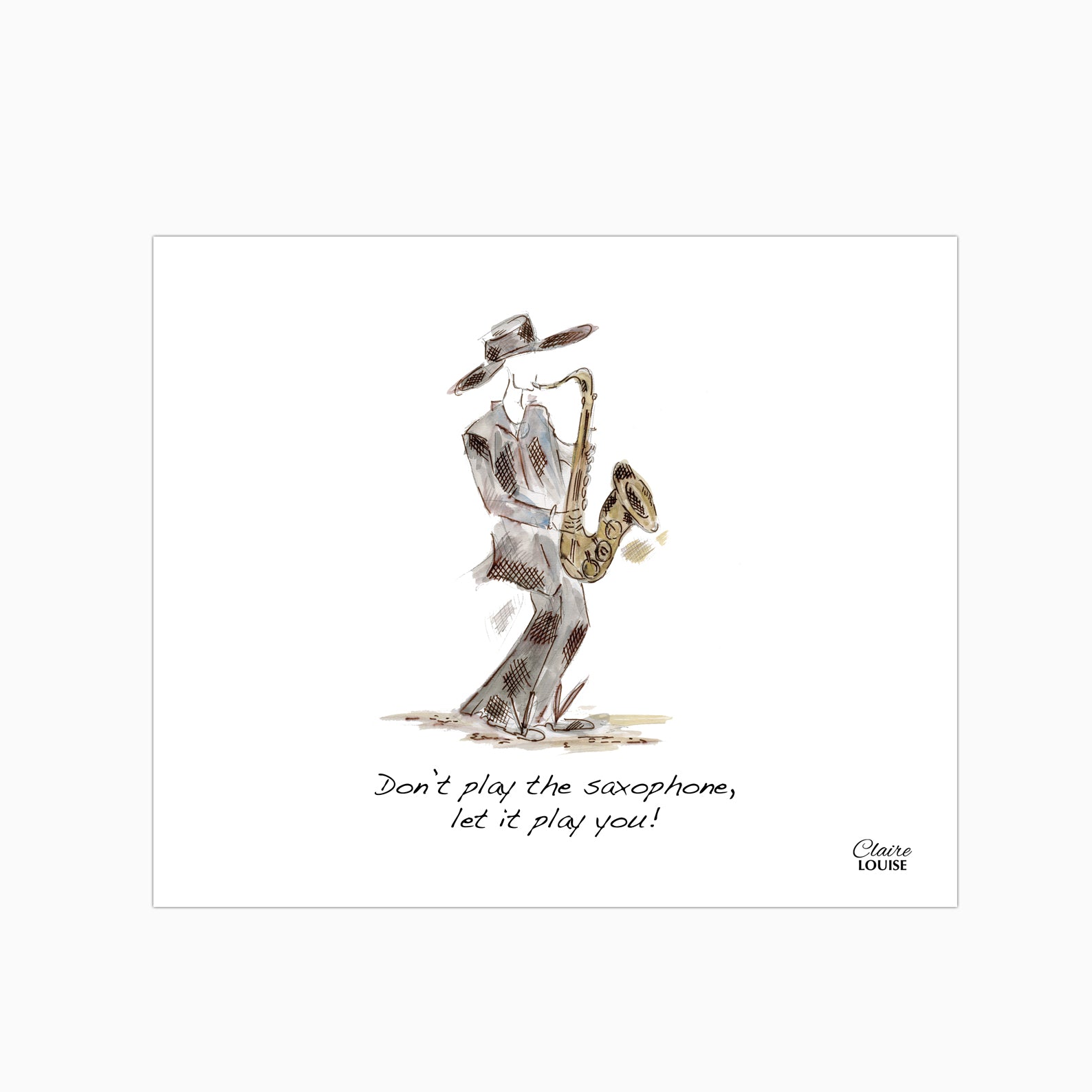 Don't Play The Saxophone Let It Play You Glass Kitchen Splashback