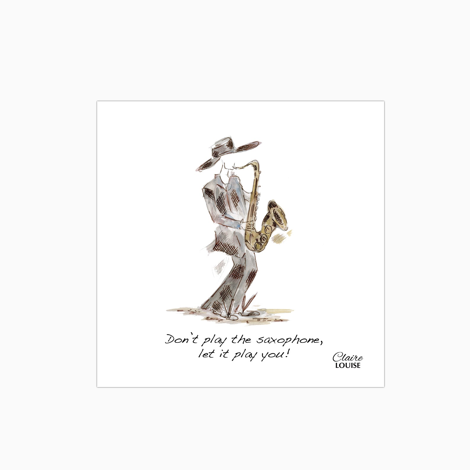 Don't Play The Saxophone Let It Play You Glass Kitchen Splashback