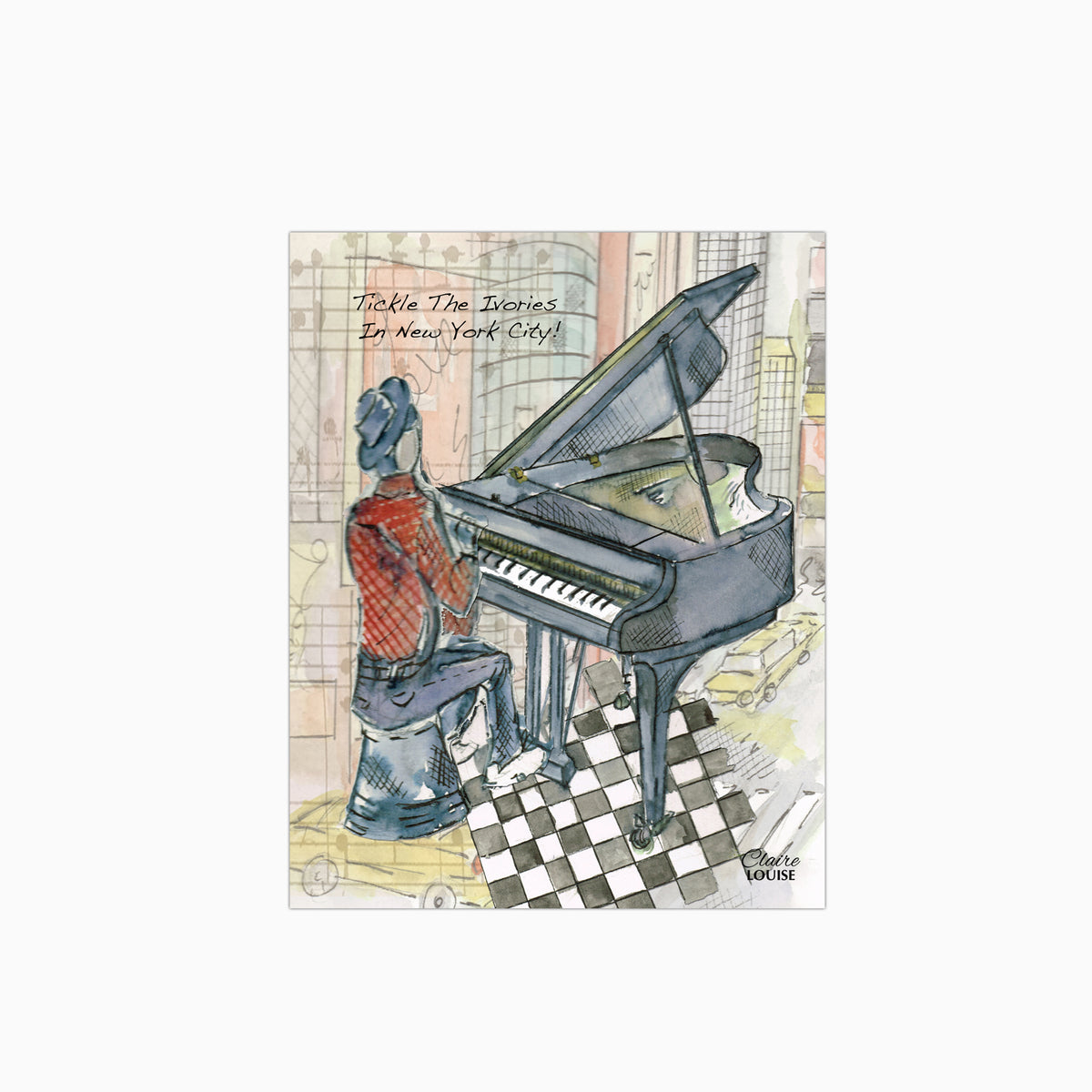 Tickle The Ivories In New York City Glass Kitchen Splashback