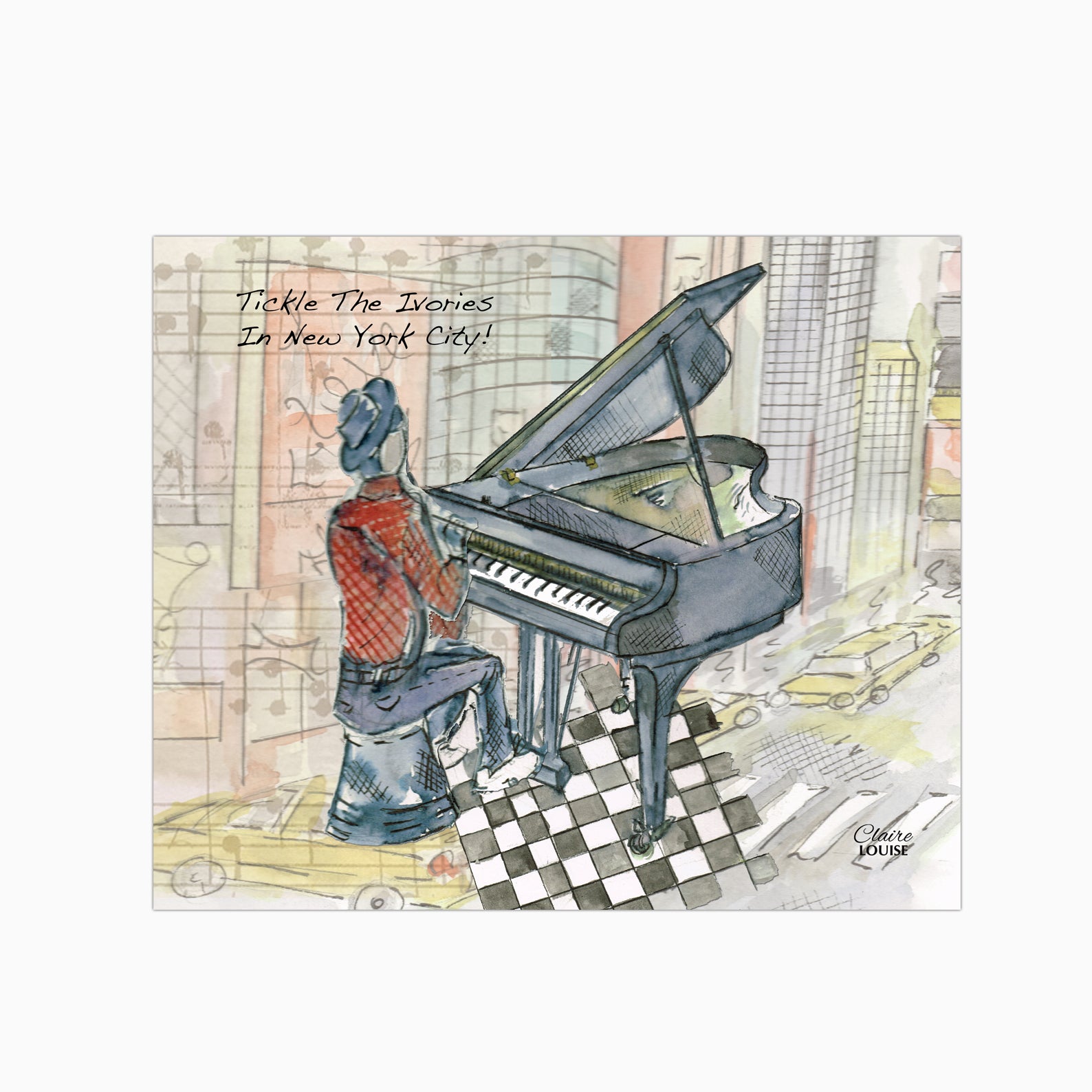 Tickle The Ivories In New York City Glass Kitchen Splashback
