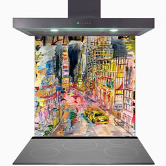 New York Glass Kitchen Splashback