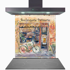 Boulangerie Patisserie Glass Kitchen Splashback