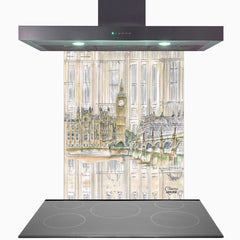 Big Ben and The Houses of Parliament Glass Kitchen Splashback