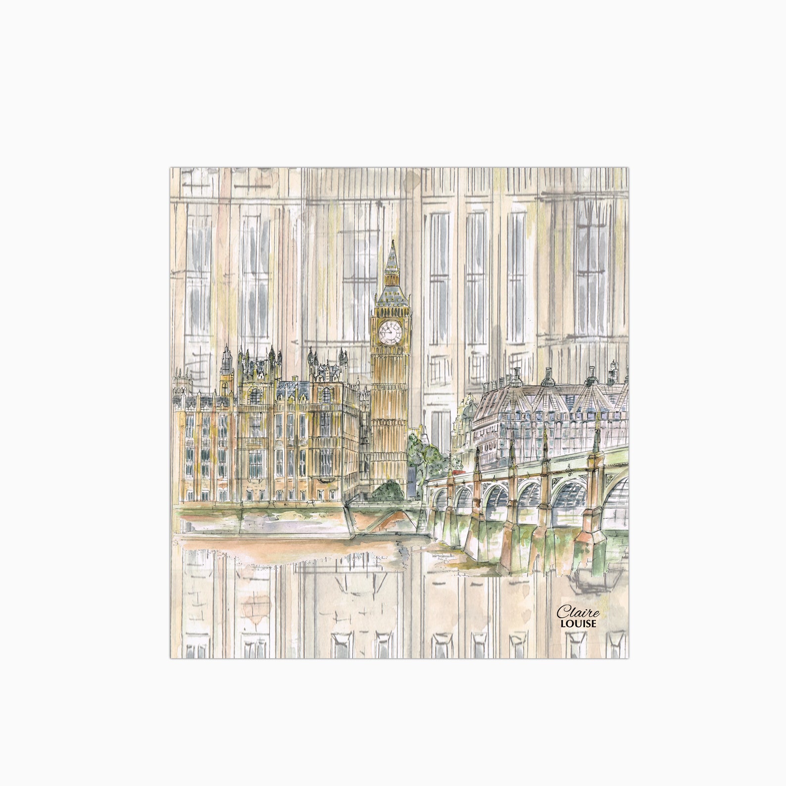 Big Ben and The Houses of Parliament Glass Kitchen Splashback
