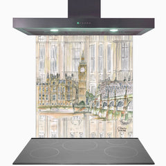 Big Ben and The Houses of Parliament Glass Kitchen Splashback