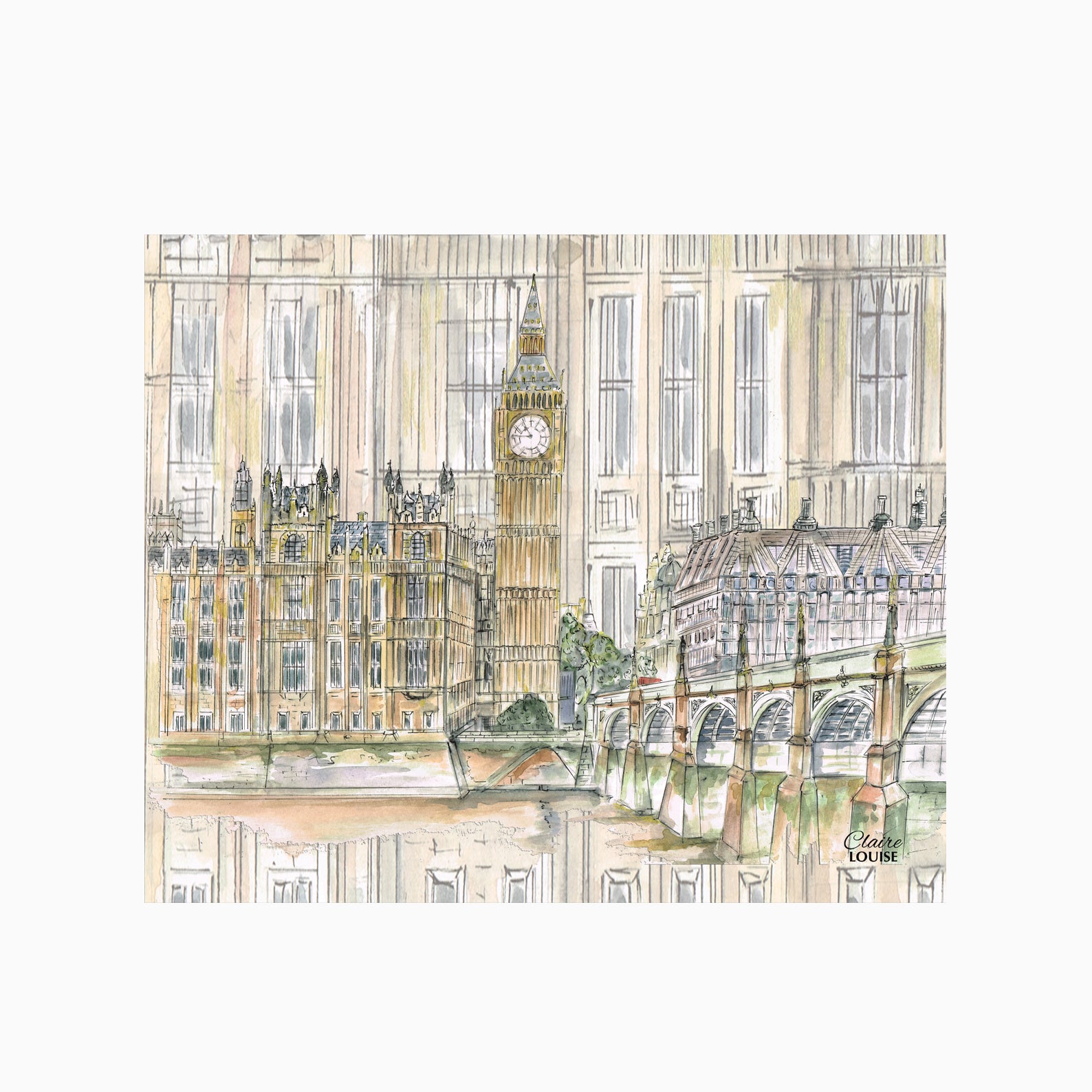 Big Ben and The Houses of Parliament Glass Kitchen Splashback