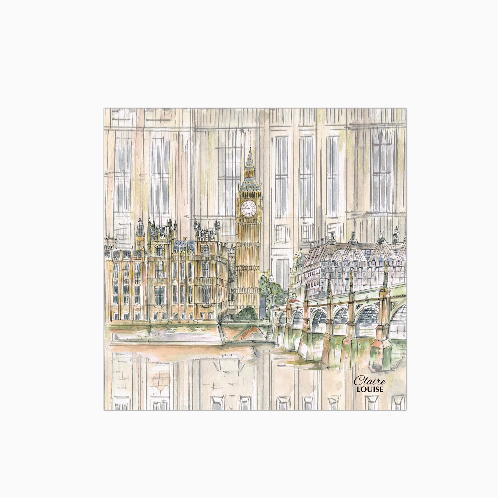 Big Ben and The Houses of Parliament Glass Kitchen Splashback