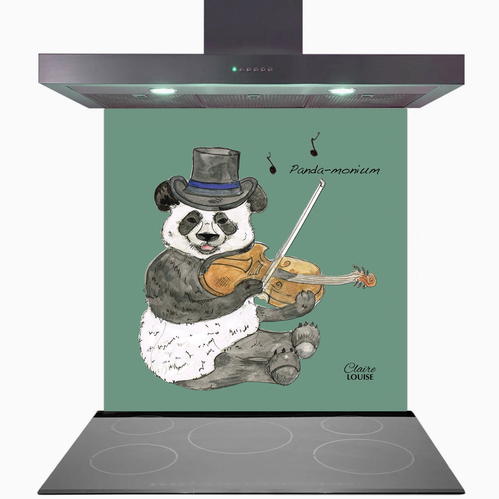 Violin Glass Kitchen Splashback