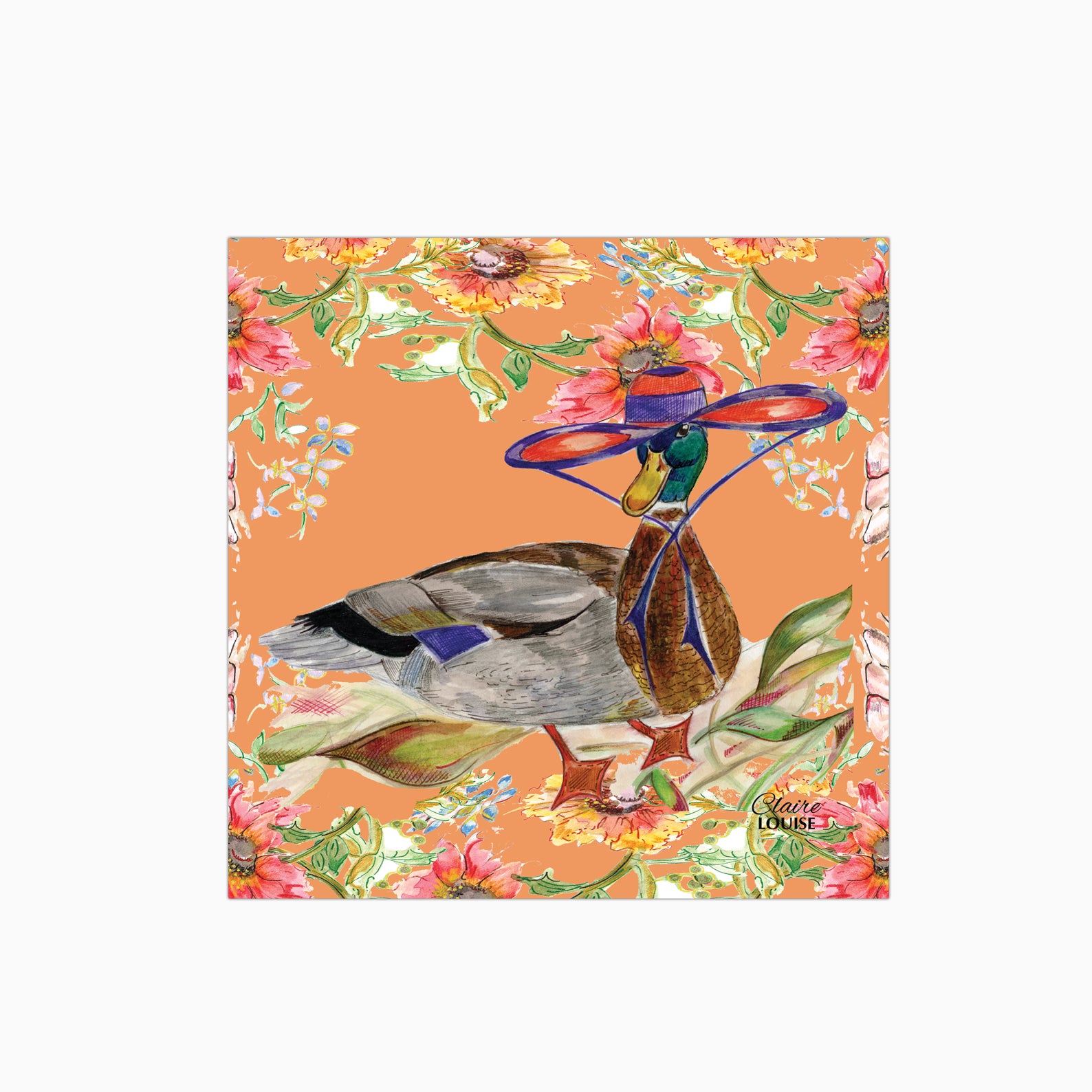 Whimsical Duck Glass Kitchen Splashback