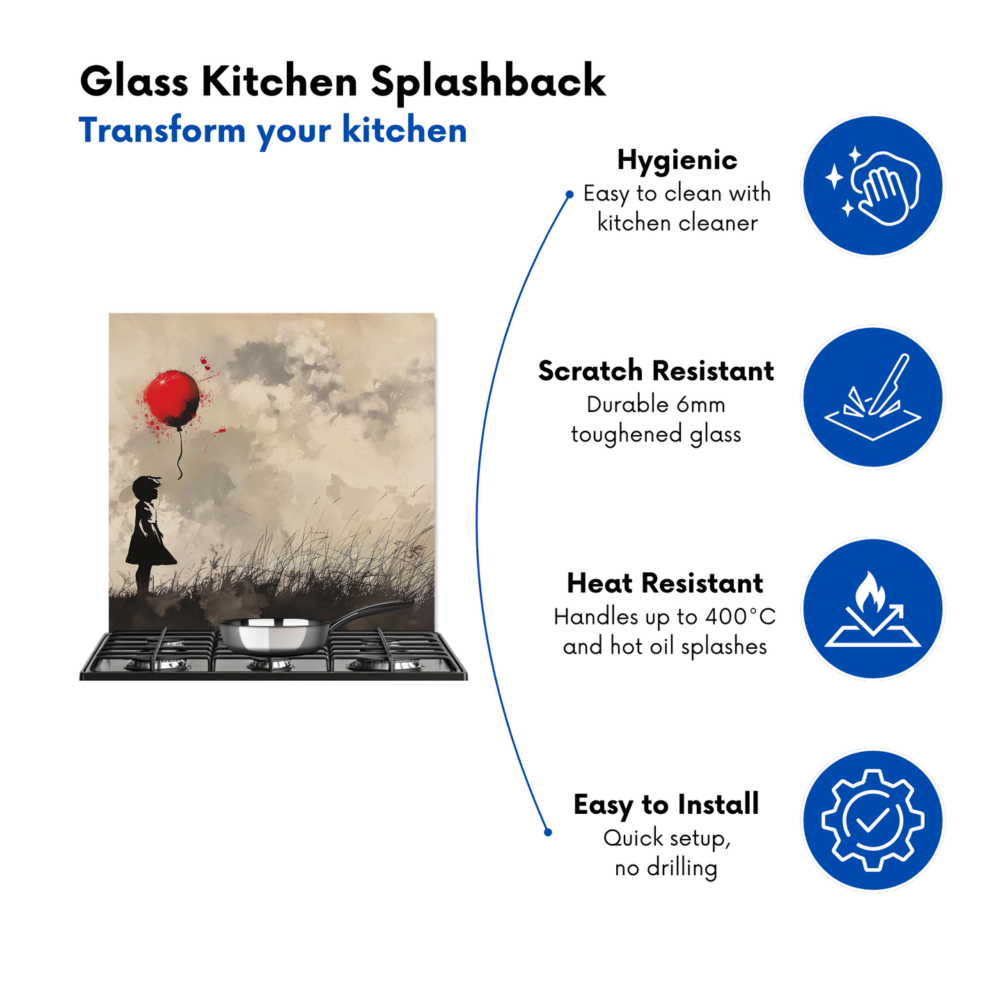 Charging Polar Bear Kitchen Splashback