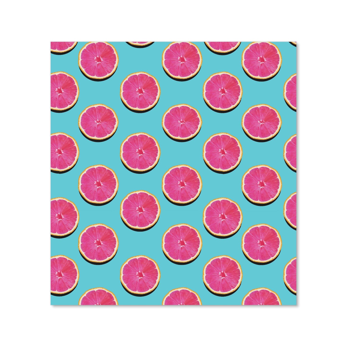 Fruity Pattern Of Pink Grapefruit Kitchen Splashback