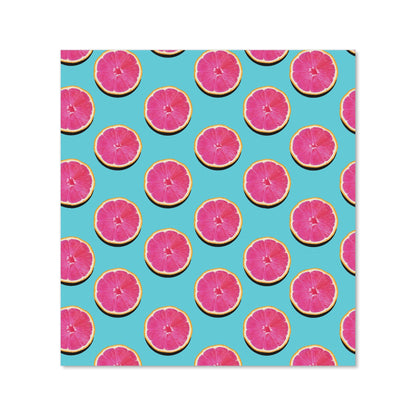 Fruity Pattern Of Pink Grapefruit Kitchen Splashback