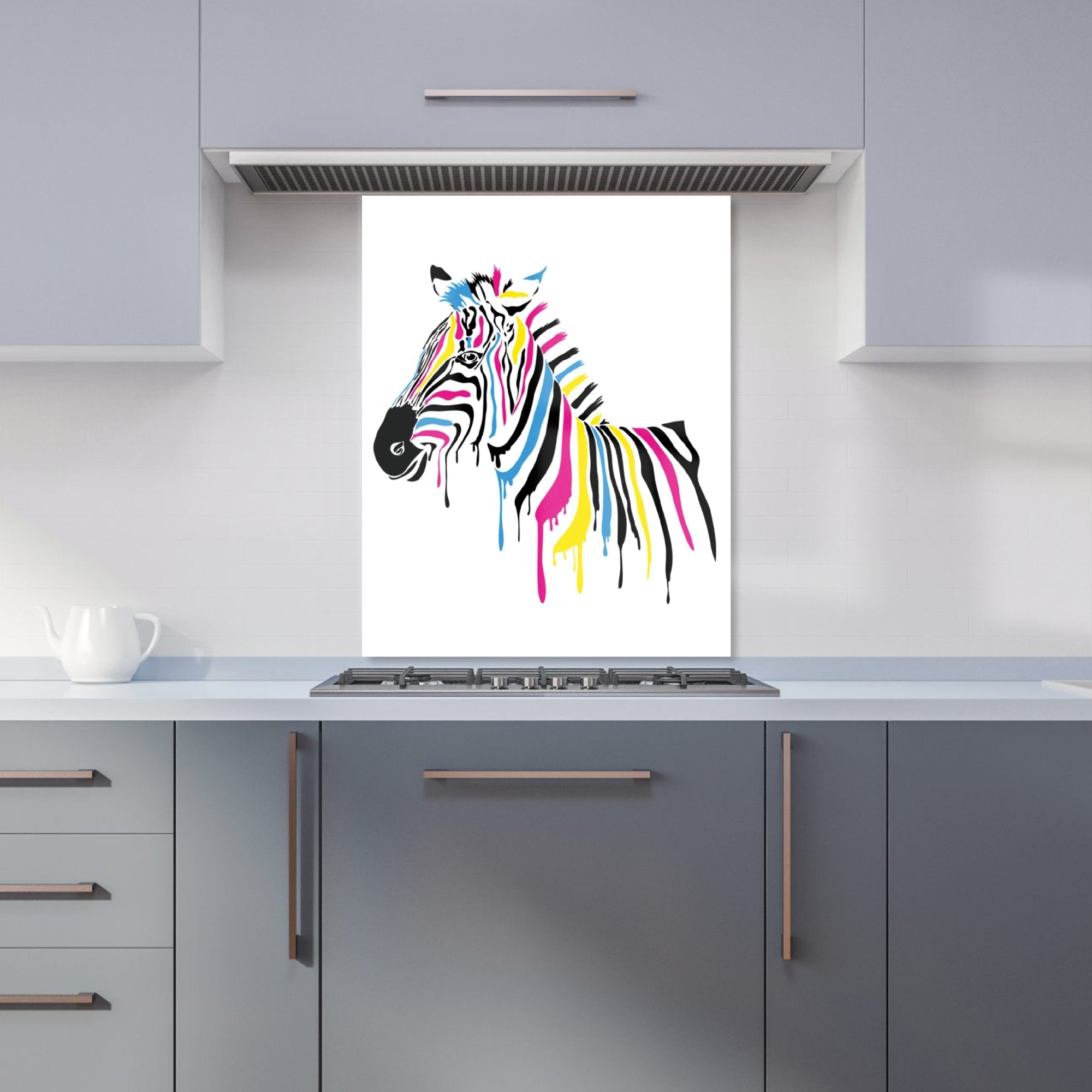 Multi Coloured Zebra Kitchen Splashback