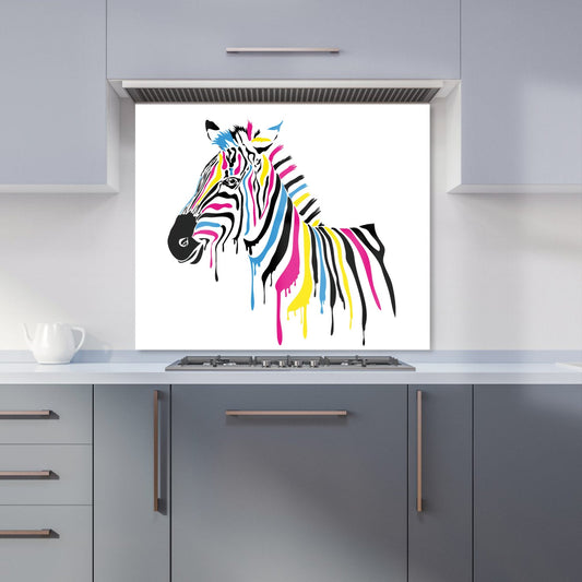 Multi Coloured Zebra Kitchen Splashback