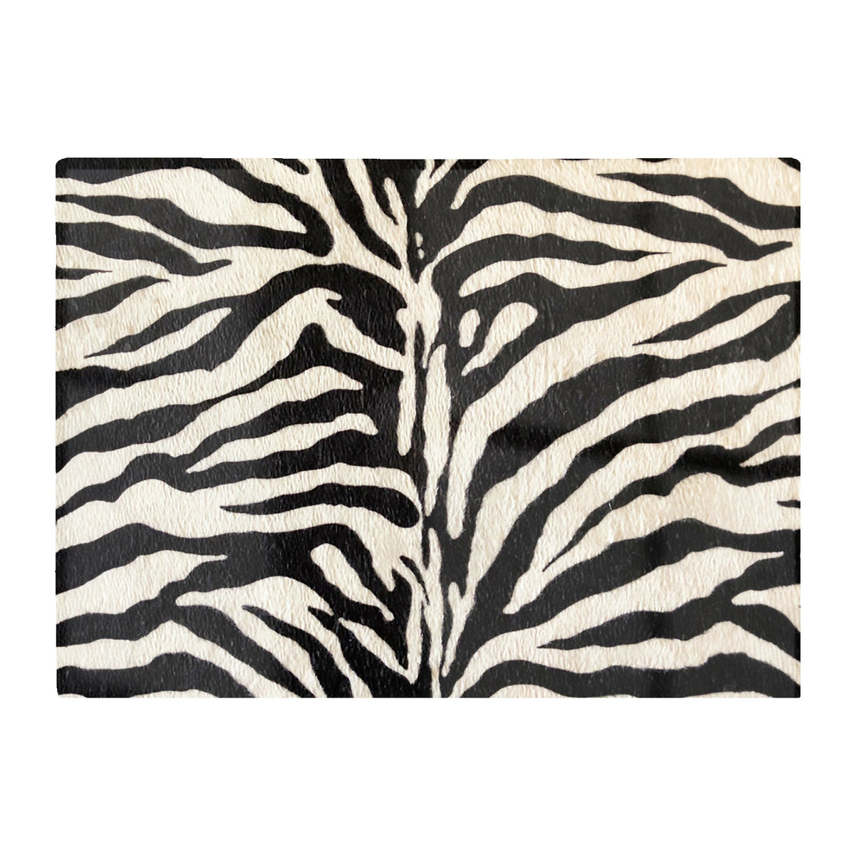 White Tiger Print Glass Chopping Board