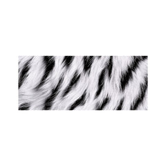 White Tiger Print Glass Bathroom Splashback