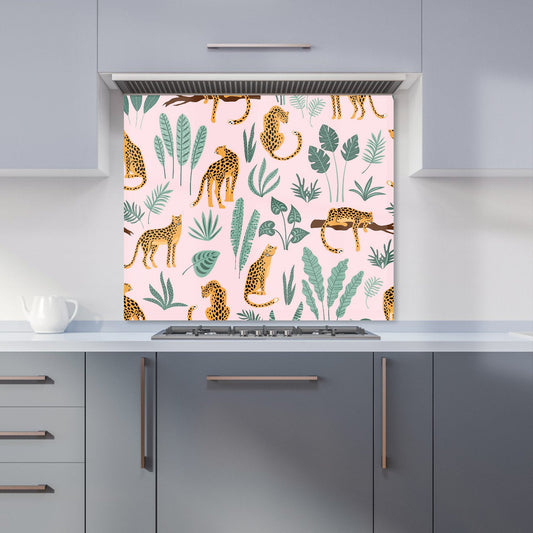 Hand Drawn Leopards Kitchen Splashback