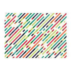 Coloured Diagonal Abstract Pattern Glass Chopping Board