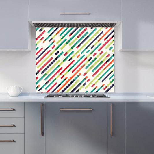 Coloured Diagonal Abstract Pattern Kitchen Splashback