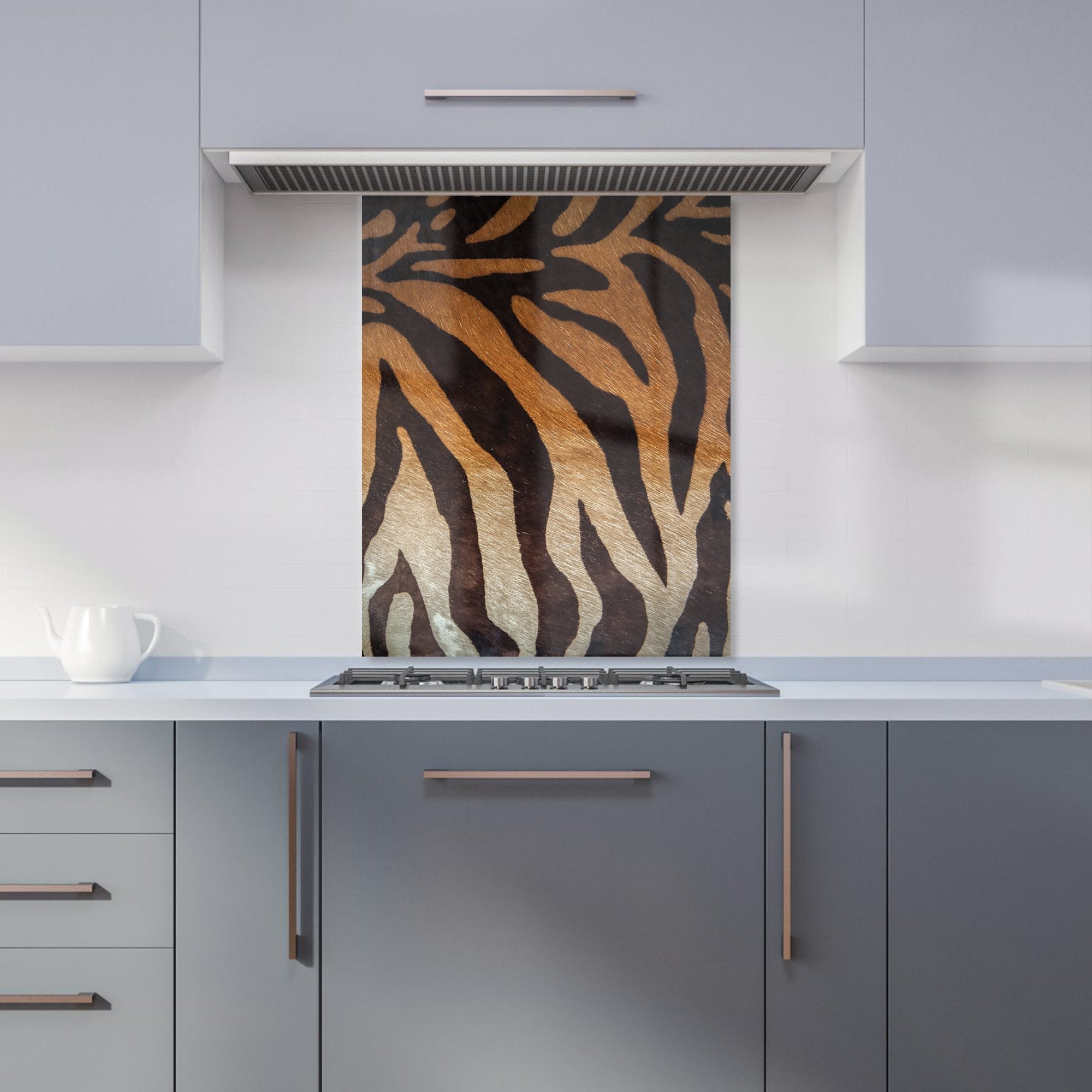 Tiger Skin Print Kitchen Splashback