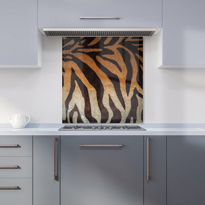 Tiger Skin Print Kitchen Splashback