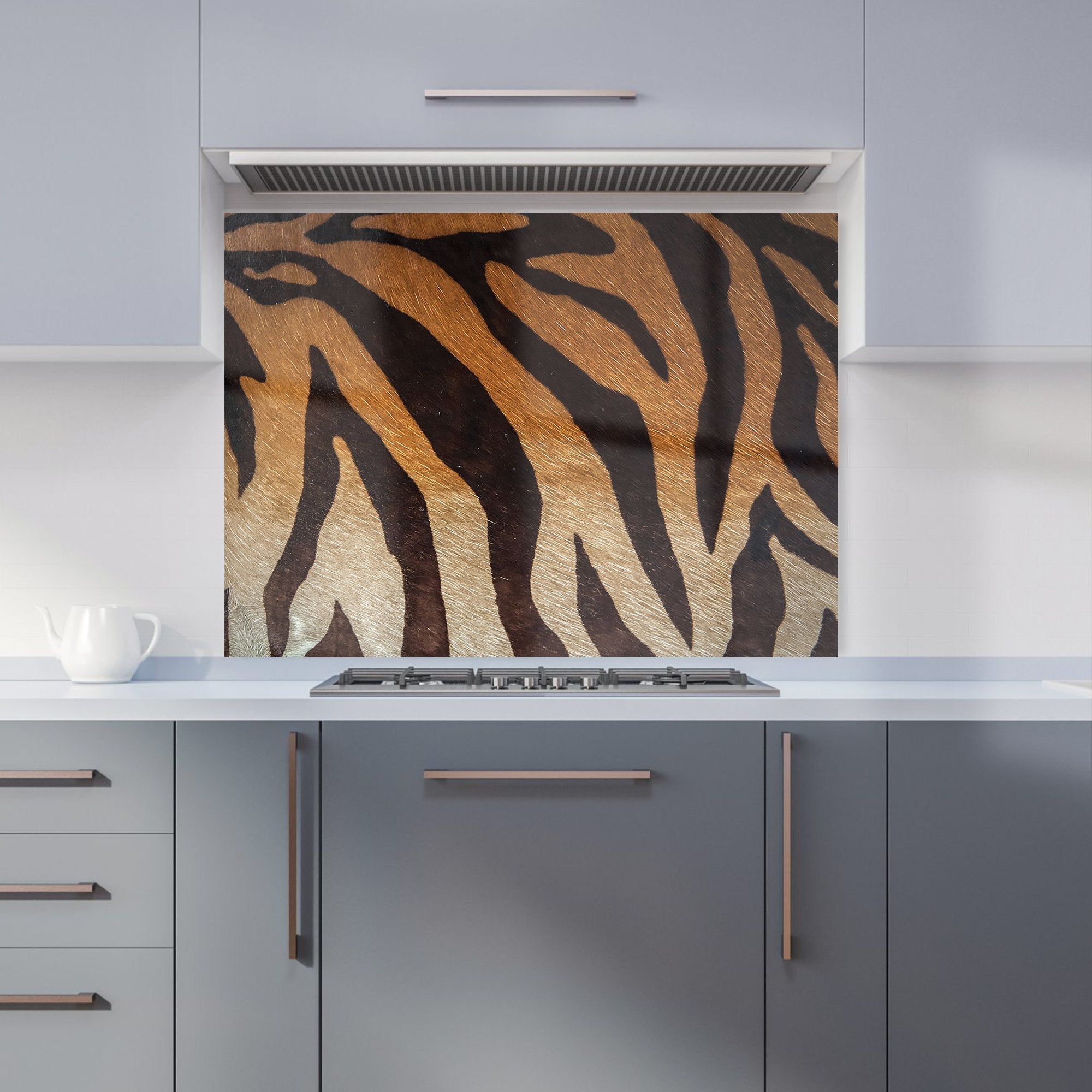 Tiger Skin Print Kitchen Splashback