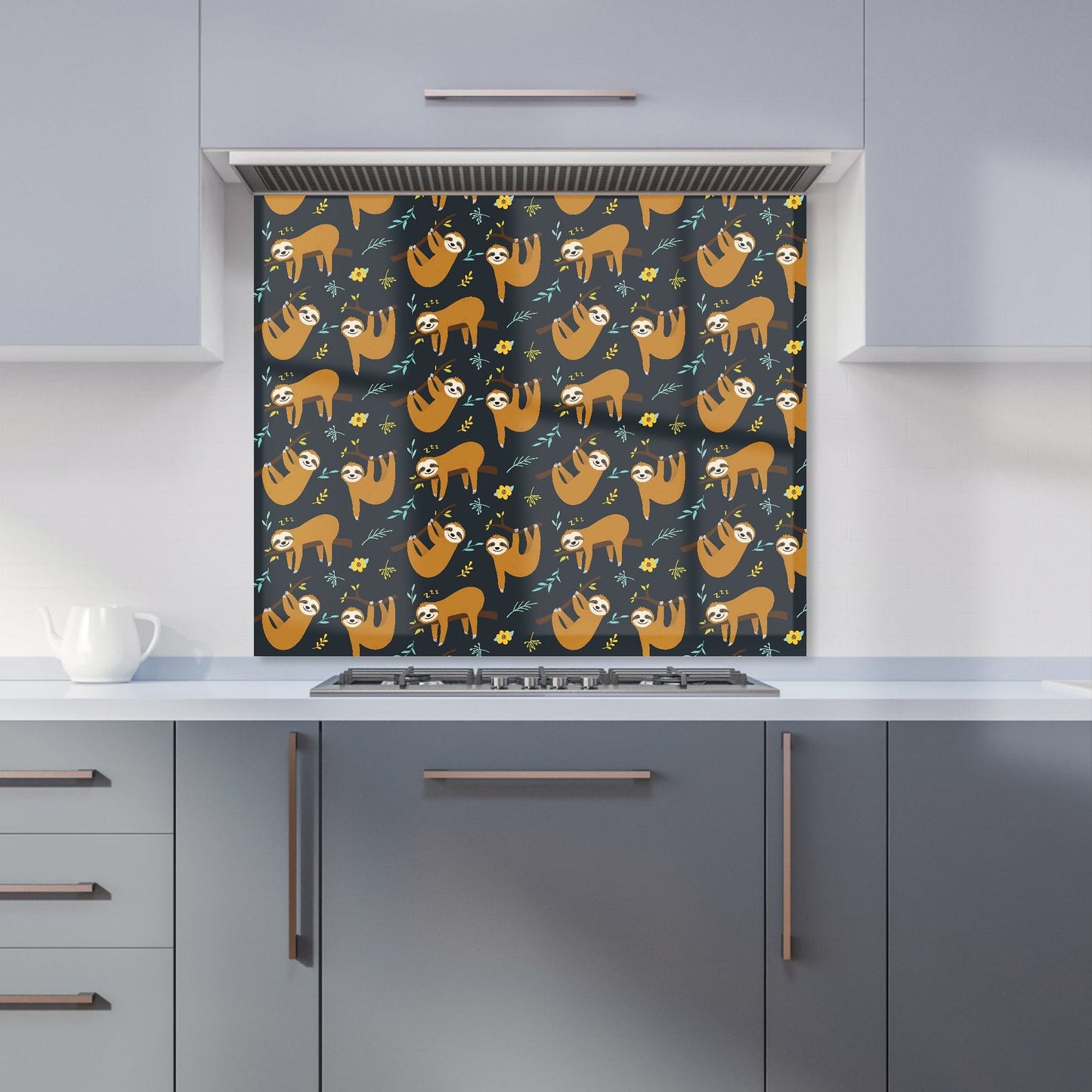 Cute Sloths Kitchen Splashback