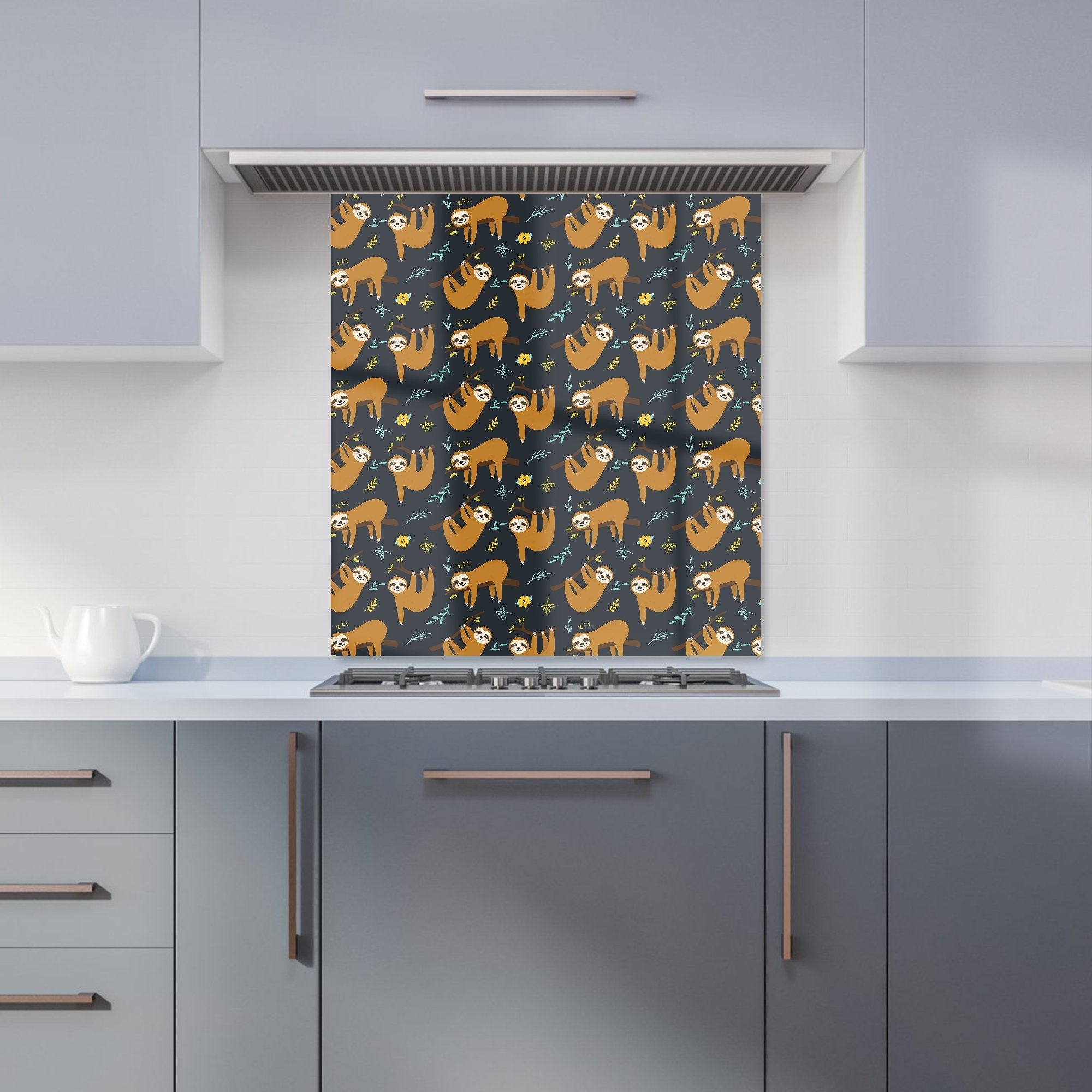 Cute Sloths Kitchen Splashback