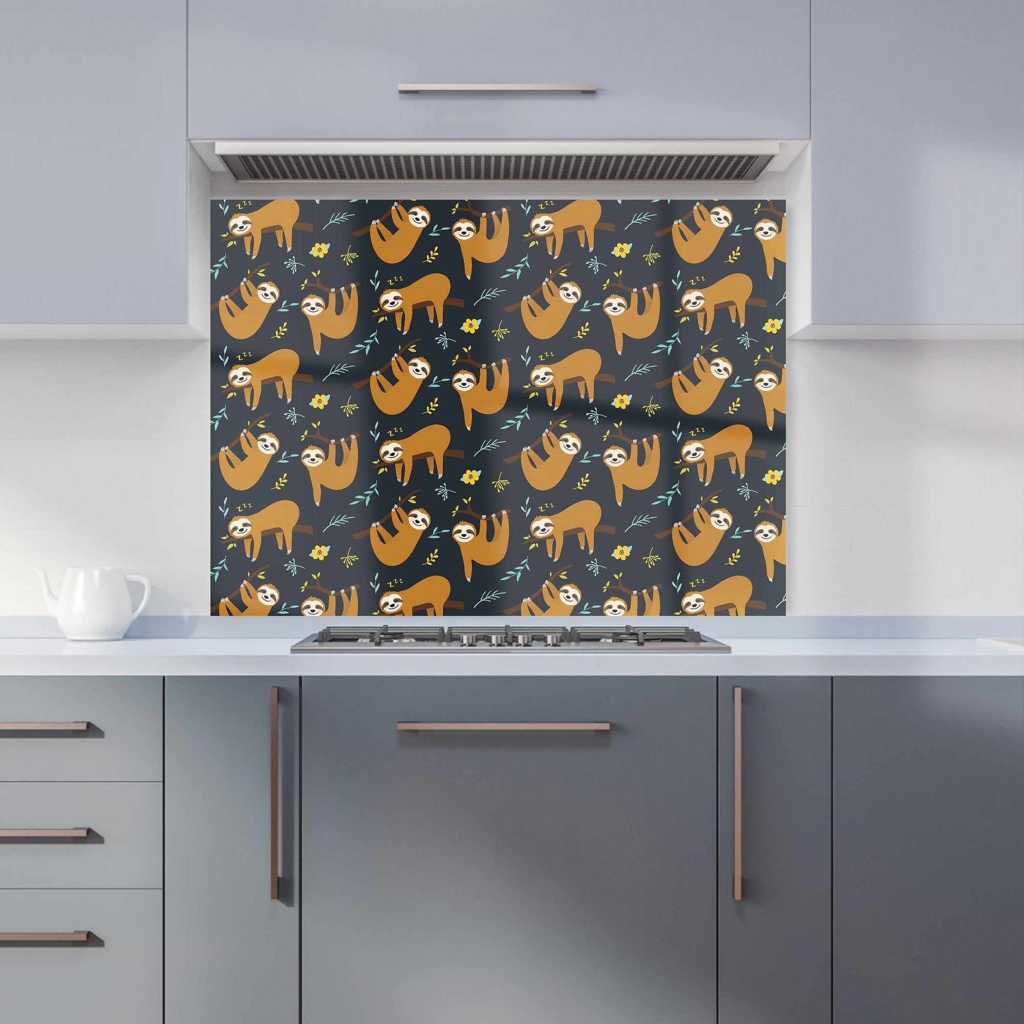 Cute Sloths Kitchen Splashback