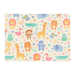 Cute Pastel Jungle Animals Glass Chopping Board