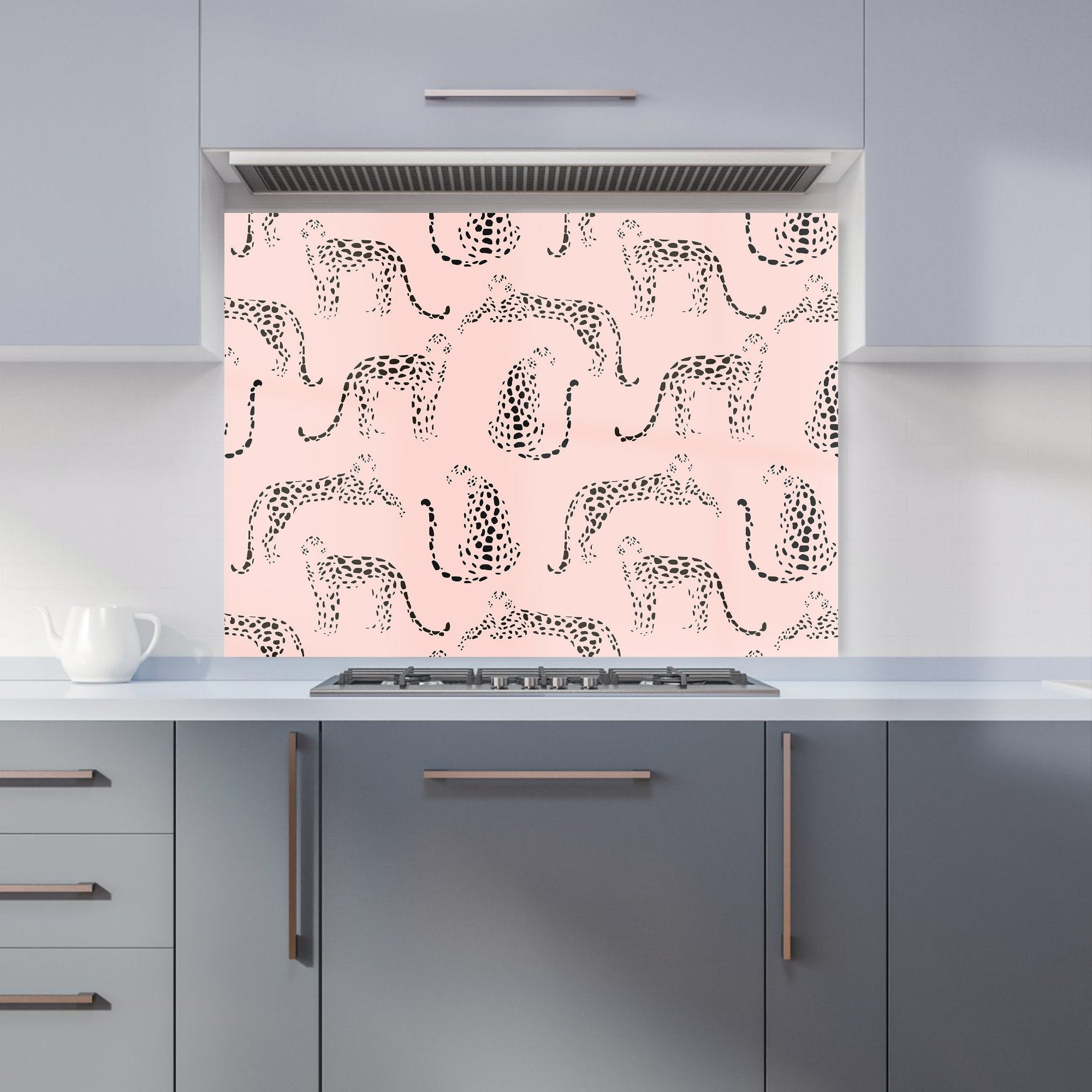 Abstract Leopard Pattern Kitchen Splashback