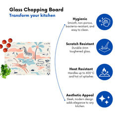 Wild Savannah Park Glass Chopping Board