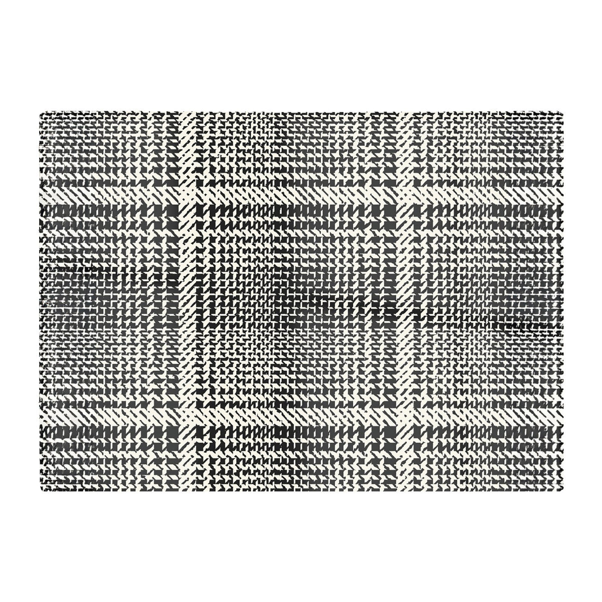 Monochrome Textured Checked Pattern Glass Chopping Board