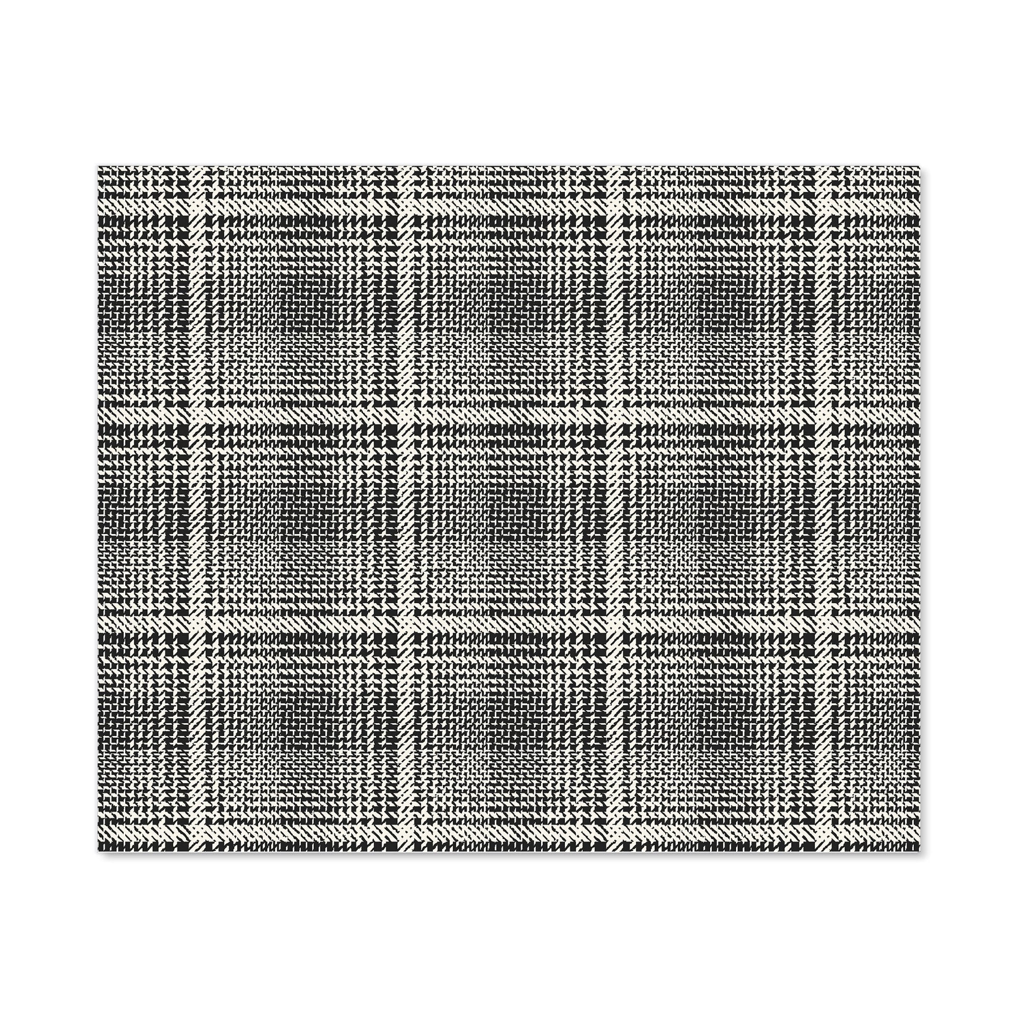 Monochrome Textured Checked Pattern Kitchen Splashback