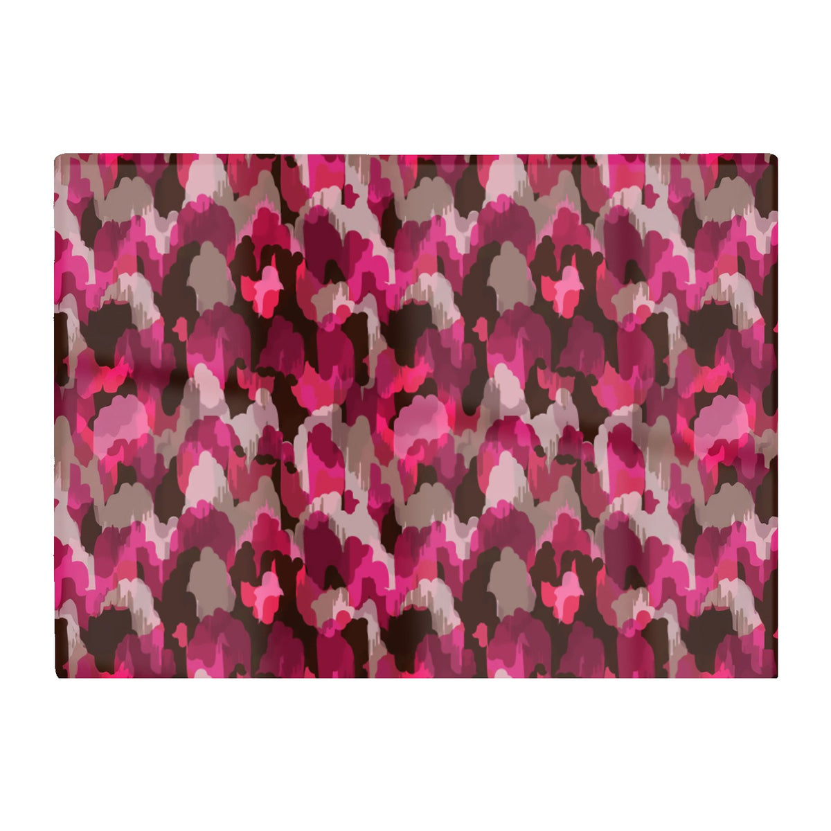Modern Pink Animal Print Glass Chopping Board